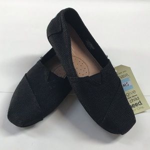 Black TOMS Women’s Burlap Classics Shoes